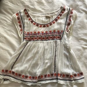 Anthropologie embroidered blouse
